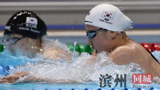 韩国游泳运动员金海津。资料图